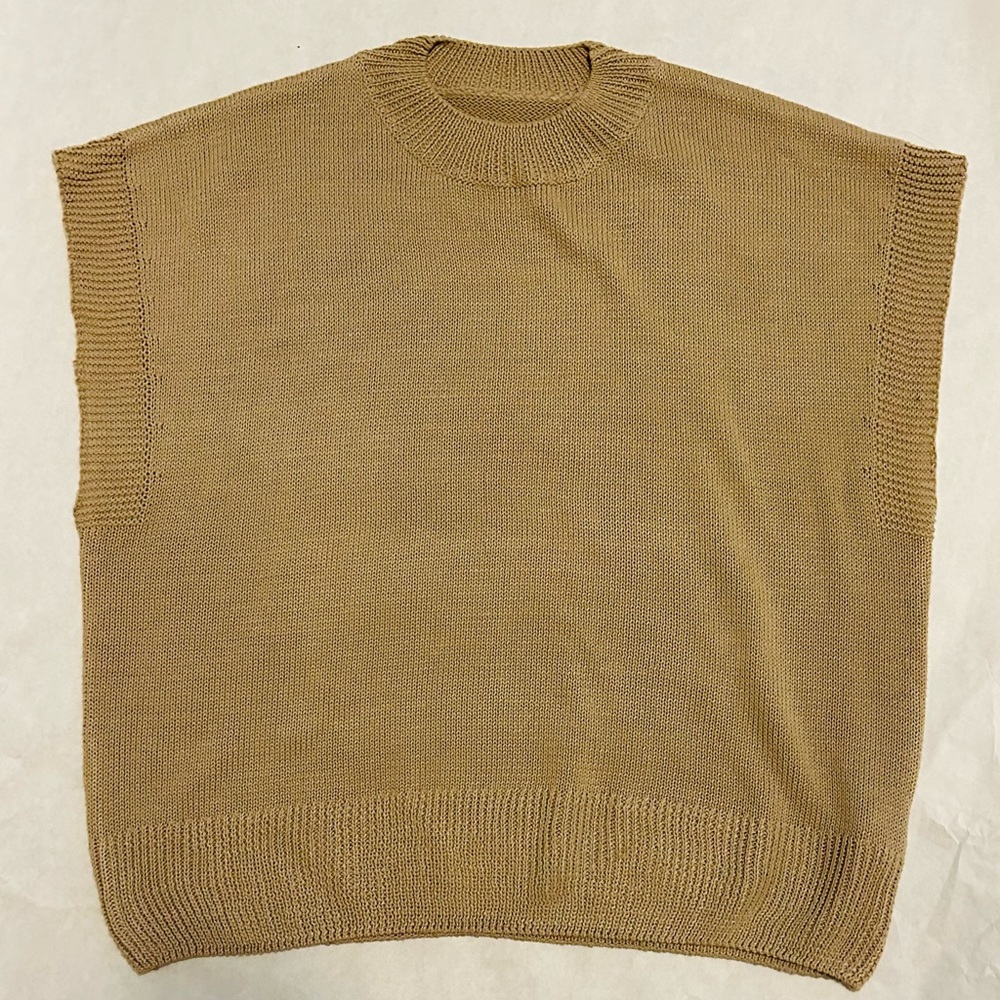 Women's Classic Tan Crewneck Sweater